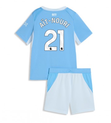 Manchester City Rayan Ait-Nouri #21 Hjemmebanetrøje Børn 2026-27 Kortærmet (+ Korte bukser)
